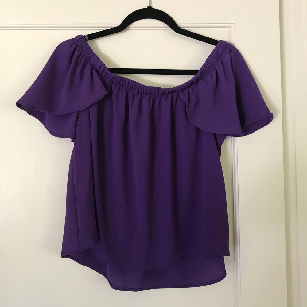 Purple off the shoulder top